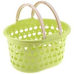 Корзина пластмассовая Стайл 10,5л, 34,7х26,3х21см, овальная, с вентиляционными отверстиями, 2 складные ручки (Россия)