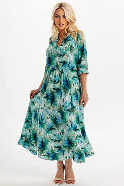 Платье штапель 6143/04/Бирюзовый - Rise фото 3