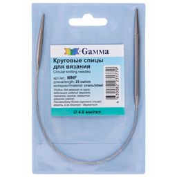 Спицы GAMMA круговые MNF сталь d 4.0 мм 25 см 1 шт с металлической леской