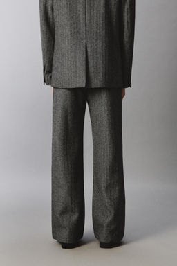 HERRINGBONE TEXTURED SUIT TROUSERS WITH WOOL - Zara фото 26