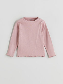 Bisiklet Yaka Uzun Kollu K?z Bebek Ti??rt