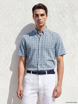 Рубашка мужская Regular Fit в клетку