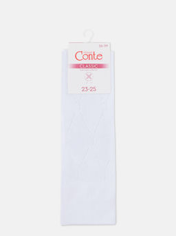 Цена за 2 пары. Носки Удлиненные CONTE CLASSIC Гольфы женские белый - Conte elegant фото 14