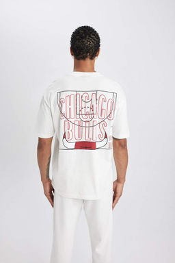DeFactoFit Футболка Oversize с круглым вырезом и короткими рукавами NBA Chicago Bulls  фото 8