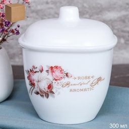 Сахарница 300 мл квадратная А / TZ40XN (6916) /уп 48/ серия Чайная роза