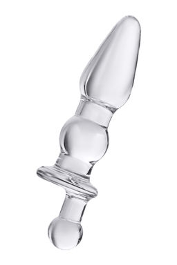 Анальная втулка Sexus Glass, стекло, прозрачная, 17 см, 3,5 см  фото 2