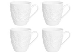 Набор 4 кружек Elan Gallery Цветочки 350 мл на деревянной подставке с ручкой  фото 5