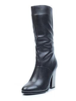 04-YF189-010M BLACK Полусапоги зимние женские (натуральная кожа, натуральный мех (еврозима))