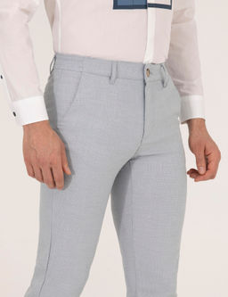 A__k Mavi Slim Fit Beli Lastikli Chino Pantolon - Pierre cardin фото 2