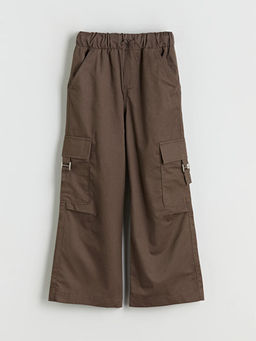 Beli Lastikli K?z ?ocuk Kargo Pantolon