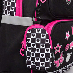 RAn-588-2 Рюкзак школьный с чехлом для мелочей - Grizzly фото 9