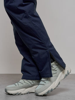 Полукомбинезон утепленный женский зимний горнолыжный темно-синего цвета 1333TS - Chunmai фото 12