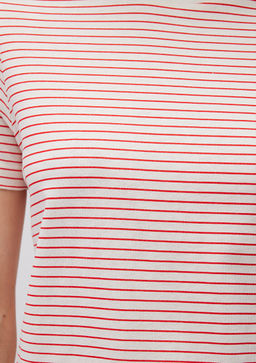 K?rm?z? Cizgili Tisort - Mavi фото 5