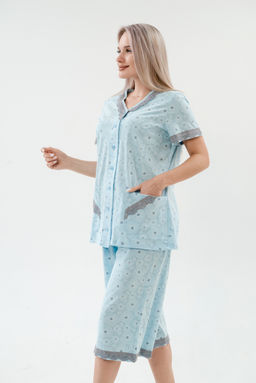 Пижама женская из кулирки Ворожея голубой - Амадэль фото 5