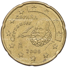 Монета 20 евроцентов 2006 года Испания
