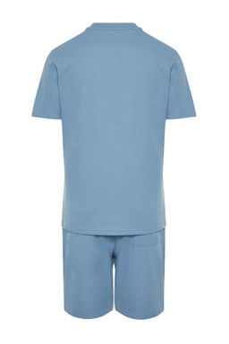 TRENDYOL MAN Mavi Regular Fit Waffle Sortlu Pijama Tak?m? TMNSS23PT00032 - Trendyolmilla фото 49