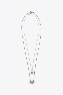 PACK OF 2 COMBINED GLITTER NECKLACES - Zara фото 3