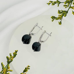 Серьги из полосатого Агата