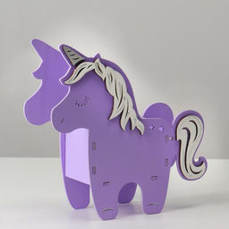 Кашпо деревянное 21.5721 см уникальное Единорог, сиреневый белый - Simaland фото 2