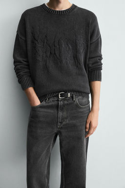 WASHED EMBROIDERED SWEATER - Zara фото 6