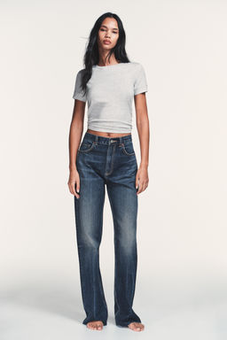 TRF WIDE-LEG HIGH-WAIST FULL LENGTH JEANS - Zara фото 27