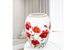 Ваза 2,25 л 15*15*19,5 см Маки NEW BONE CHINA