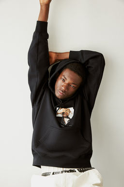 Sudadera con capucha y estampado Loose Fit - H&m фото 4