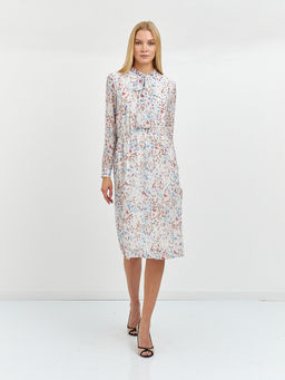 платье длины миди с кулиской на поясе - Glenfield фото 2