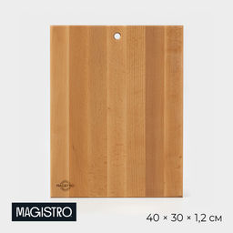 Доска разделочная Magistro, 40×30×1.2 см, дерево дуб