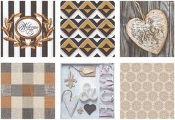 Love2art салфетки бумажные АССОРТИ 3х слойные SDD 33 x 33 12 шт. Набор №1216-16 Скандинавские мотивы