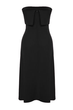 Siyah Straplez A Line/Can Kesim Midi Orme Elbise TWOSS25EL00070 - Trendyolmilla фото 7