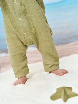 Ромпер муслиновый Шалфей 0+ - Bungly фото 6