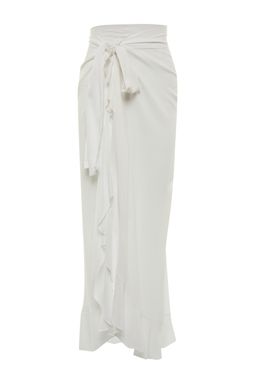 TRENDYOLMILLA Ekru Maxi Dokuma Volanl? Plaj Etegi TBESS19WV0004  фото 11