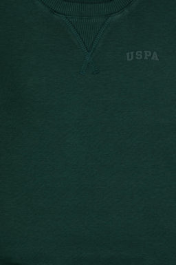 Erkek _ocuk Koyu Ye_il Bisiklet Yaka Basic Sweatshirt - U.s. polo assn фото 3