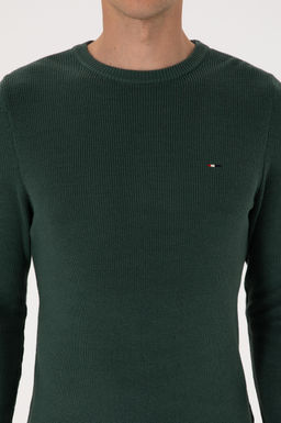 Erkek Slim Fit Bisiklet Yaka Koyu Ye_il Basic Kazak - U.s. polo assn фото 6
