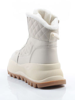 04-PAML06-2Z LT. BEIGE Ботинки зимние женские (натуральная кожа, 100% шерсть) - Фабричный китай фото 6