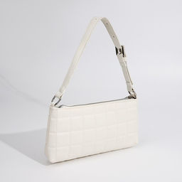 Сумка-багет на молнии, цвет белый - Simaland фото 2