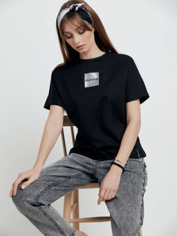 CONTE Футболка из хлопка Girl from Mars LD 1649 black-black