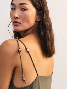 Сарафан изо льна с декоративными бусинами ZR2605012903-13 / Zarina