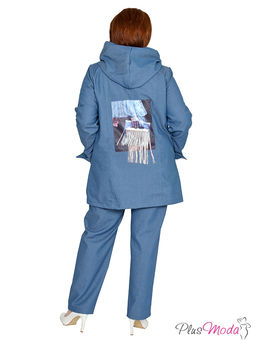 Парка с капюшоном Модель №925 размеры 44-84 - Plusmoda фото 3