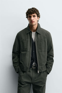 QUILTED OVERSHIRT WITH POCKETS - Zara фото 2