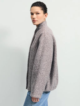 Куртка оверсайз из пальтовой ткани / Zarina  фото 5