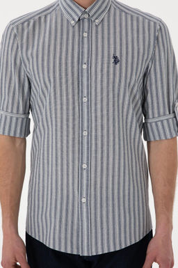 Erkek Mavi Uzun Kollu G_mlek Sepette S_rpriz _ndirim - U.s. polo assn фото 6