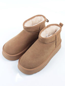 04-PF8520-2 LT. BROWN Угги женские (натуральная замша, 100% шерсть)