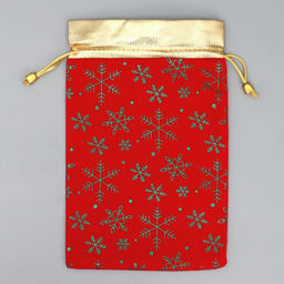 Цена за 5 шт. Мешочек подарочный замша Тепла и Уюта, снежинки, тиснение, 16 24 см +/- 1.5 см - Дарите счастье фото 5