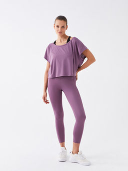 Beli Lastikli D?z ?nterlok Kad?n Spor Tayt