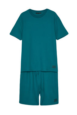 TRENDYOL MAN Mavi Regular Fit Waffle Sortlu Pijama Tak?m? TMNSS23PT00032 - Trendyolmilla фото 10