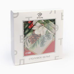 Набор Этель Рождественский венок:скатерть 150х180 см, с ВГМО, салф. 40х40 см - 8 шт  фото 8