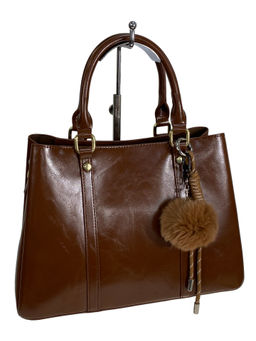 Женская сумка из искусственной кожи, цвет коричневый