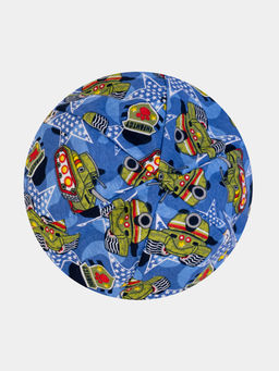 Берет детский голубой принт армия